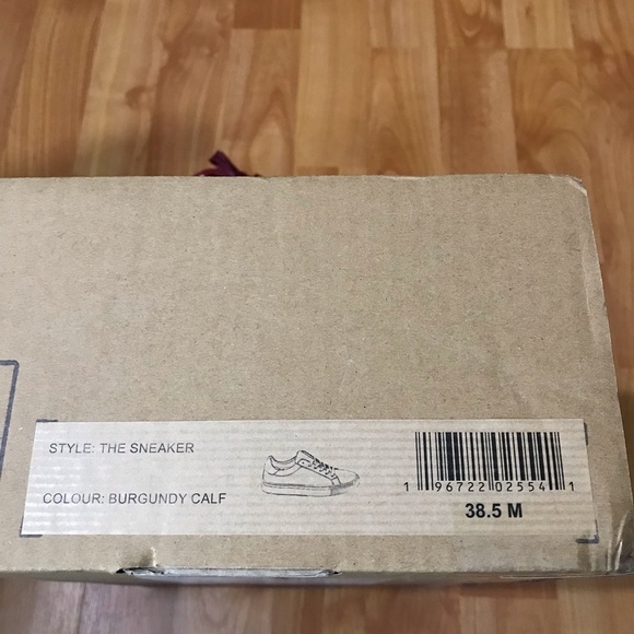 NIB Margaux NY The Sneaker in Burgundy Calf - Size 38.5, 8-8.5 - Picture 8 of 10